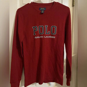 New Polo Ralph Lauren Mens Small Waffle Knit Thermal Crew-Neck Shirt